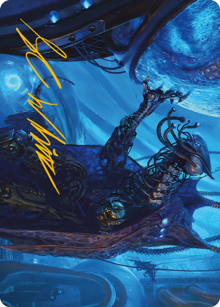 Atmosphere Surgeon Art Card (Gold-Stamped Signature) [Phyrexia: All Will Be One Art Series] | Tables and Towers