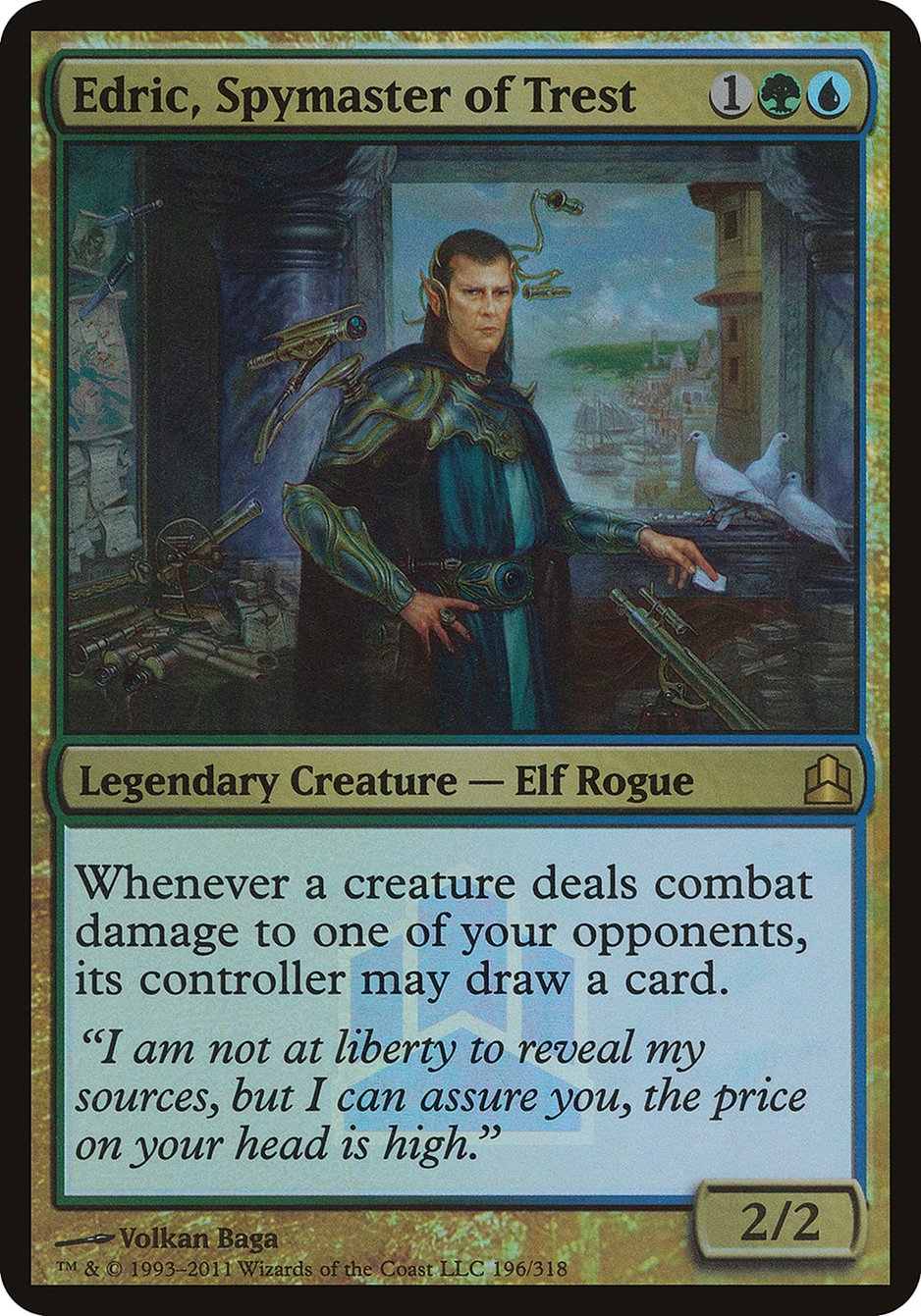 Edric, Spymaster of Trest (Launch) (Oversized) [Commander 2011 Oversized] | Tables and Towers