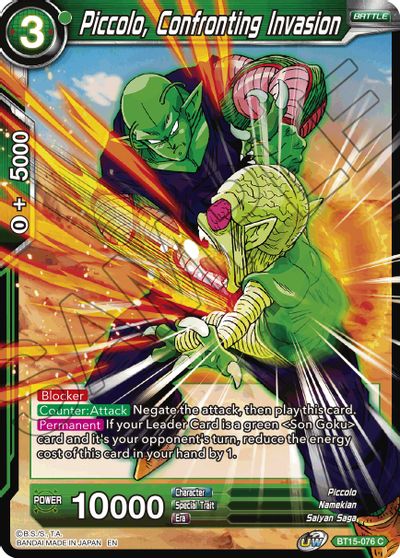 Piccolo, Confronting Invasion (BT15-076) [Saiyan Showdown] | Tables and Towers