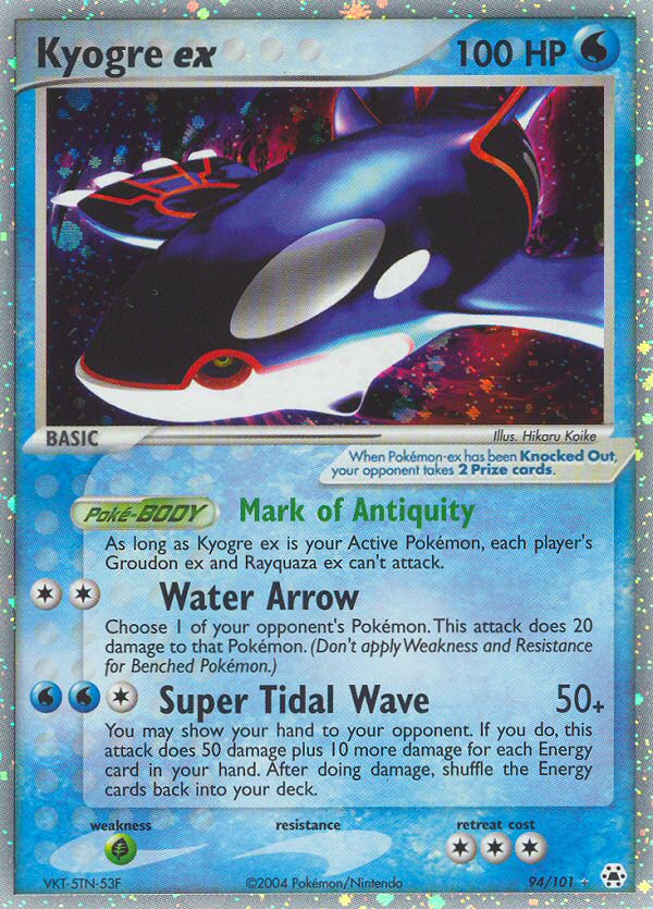 Kyogre ex (94/101) [EX: Hidden Legends] | Tables and Towers