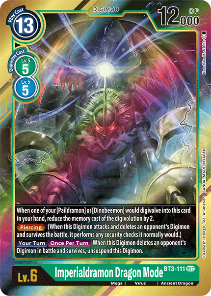 Imperialdramon Dragon Mode [BT3-111] (Alternate Art) [Release Special Booster Ver.1.5] | Tables and Towers