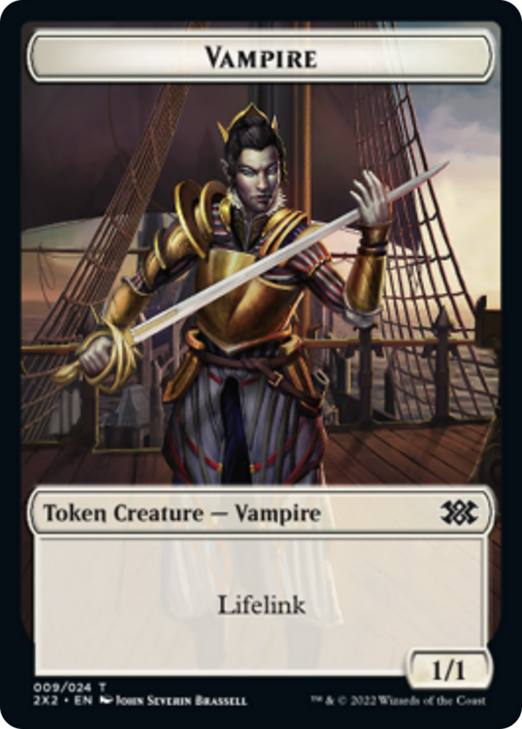 Faerie Rogue // Vampire Double-Sided Token [Double Masters 2022 Tokens] | Tables and Towers