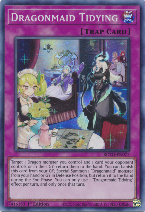 Dragonmaid Tidying [ROTD-EN077] Super Rare | Tables and Towers