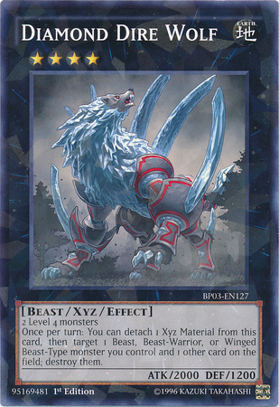 Diamond Dire Wolf [BP03-EN127] Shatterfoil Rare | Tables and Towers