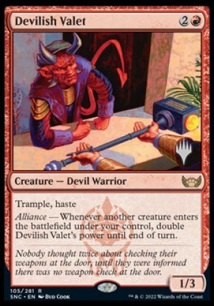 Devilish Valet (Promo Pack) [Streets of New Capenna Promos] | Tables and Towers