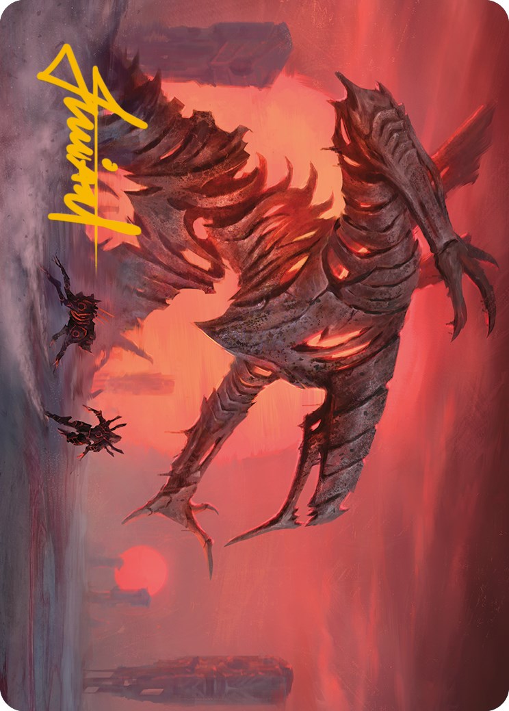 Red Sun's Zenith Art Card (Gold-Stamped Signature) [Phyrexia: All Will Be One Art Series] | Tables and Towers