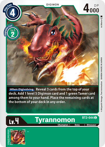 Tyrannomon [BT2-044] [Release Special Booster Ver.1.0] | Tables and Towers