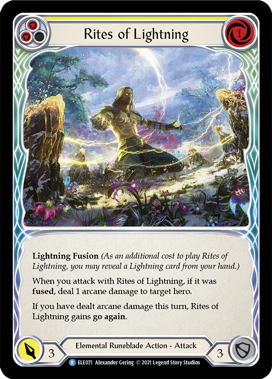 Rites of Lightning (Yellow) [ELE071] (Tales of Aria)  1st Edition Normal | Tables and Towers