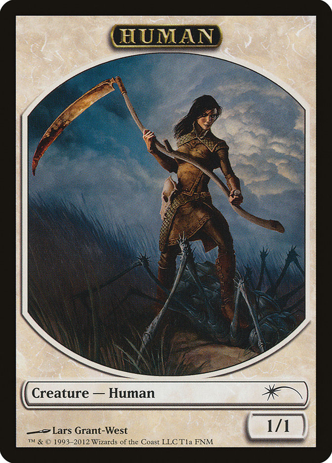 Human // Wolf Double-Sided Token [Friday Night Magic 2012] | Tables and Towers