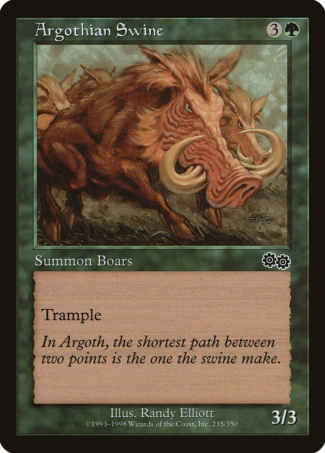 Argothian Swine [Urza's Saga] | Tables and Towers