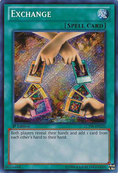 Exchange [LCYW-EN125] Secret Rare | Tables and Towers