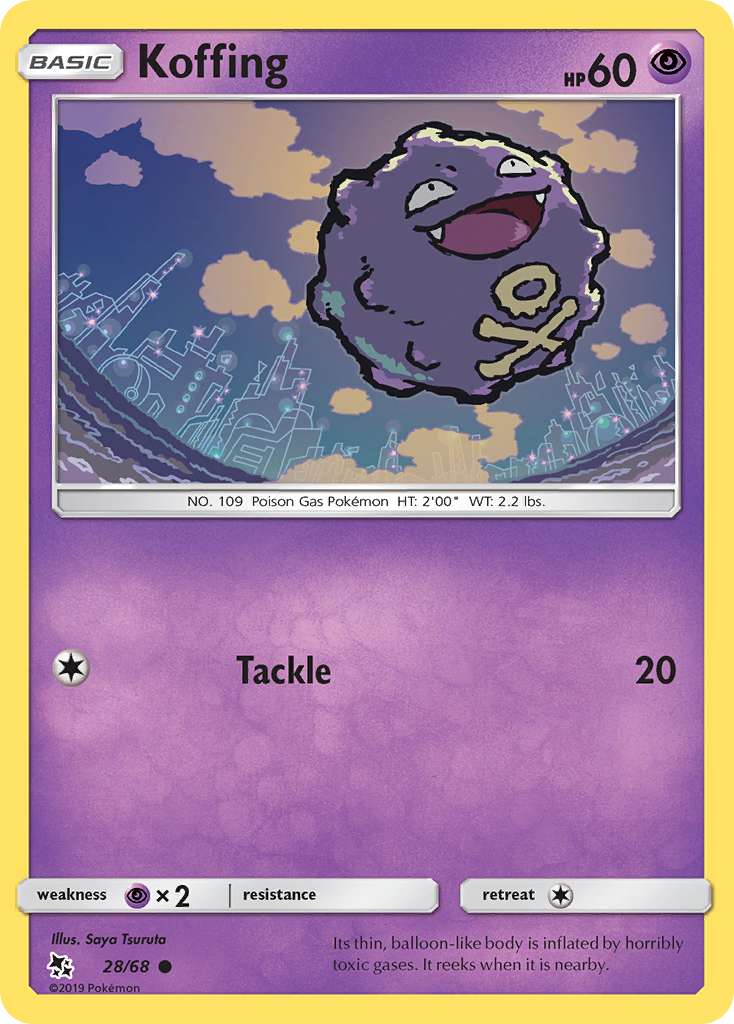 Koffing (28/68) [Sun & Moon: Hidden Fates] | Tables and Towers