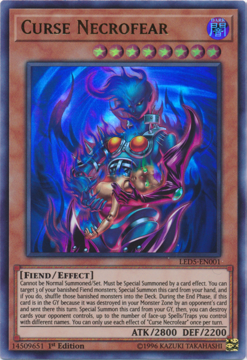 Curse Necrofear [LED5-EN001] Ultra Rare | Tables and Towers