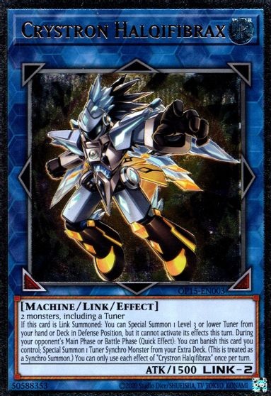 Crystron Halqifibrax [OP15-EN003] Ultimate Rare | Tables and Towers