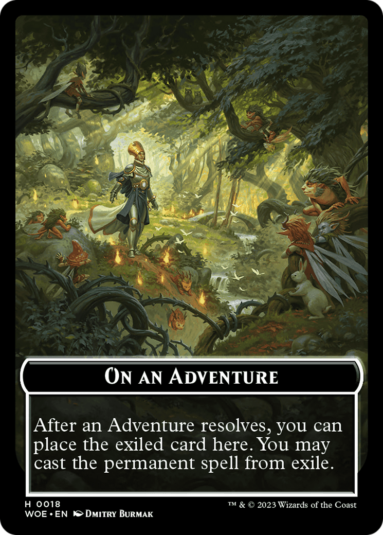 On an Adventure Emblem [Wilds of Eldraine Tokens] | Tables and Towers