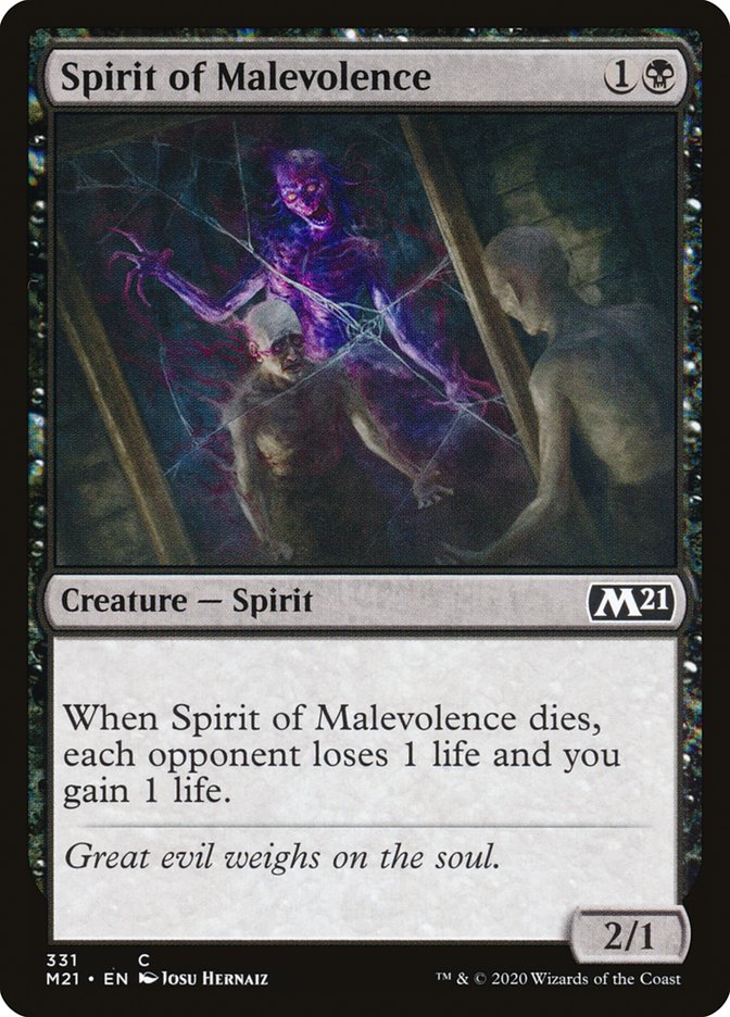 Spirit of Malevolence [Core Set 2021] | Tables and Towers