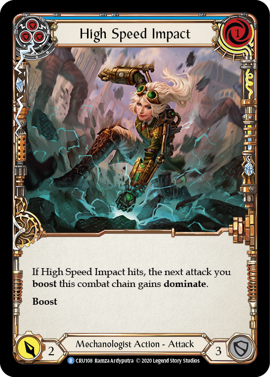 High Speed Impact (Blue) [CRU108] (Crucible of War)  1st Edition Rainbow Foil | Tables and Towers