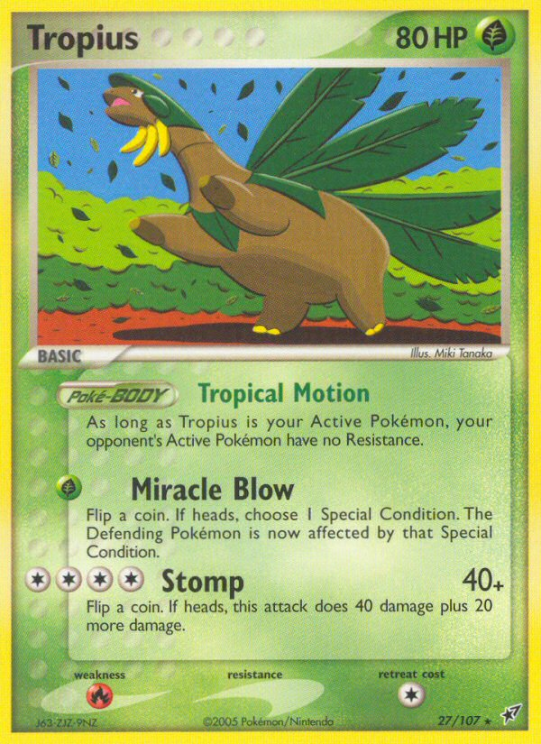 Tropius (27/107) [EX: Deoxys] | Tables and Towers