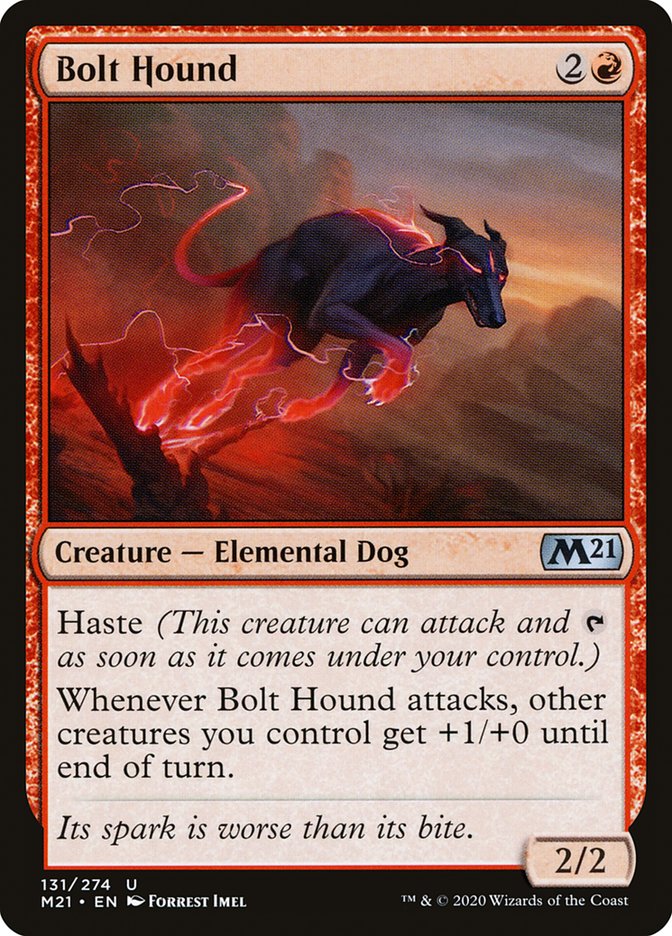 Bolt Hound [Core Set 2021] | Tables and Towers