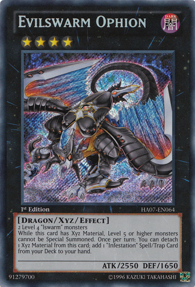 Evilswarm Ophion [HA07-EN064] Secret Rare | Tables and Towers