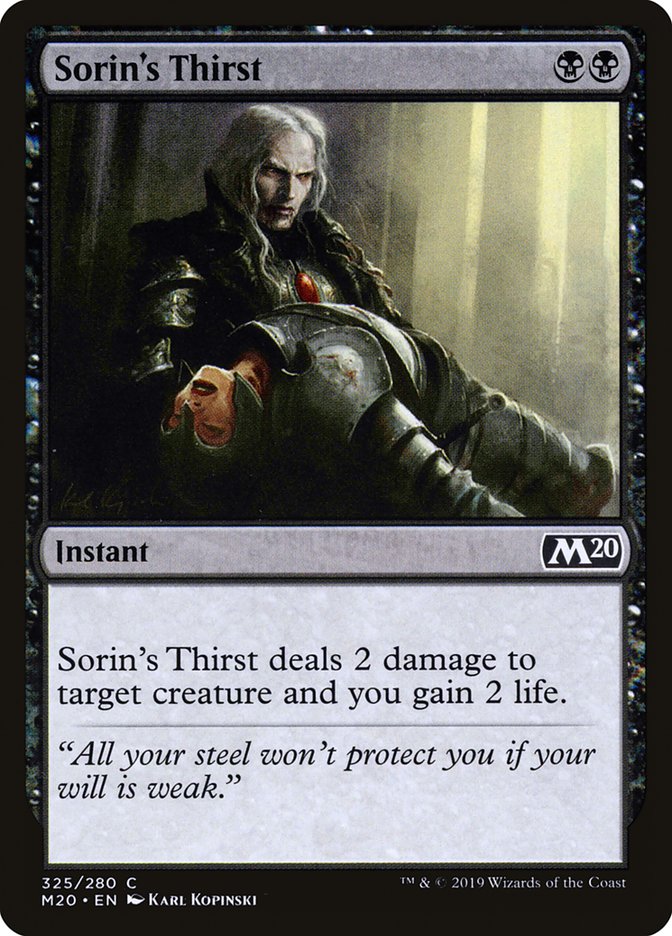 Sorin's Thirst [Core Set 2020] | Tables and Towers