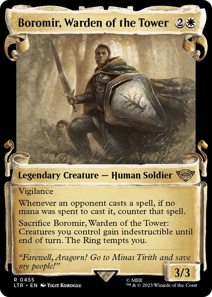 Boromir, Warden of the Tower [The Lord of the Rings: Tales of Middle-Earth Showcase Scrolls] | Tables and Towers