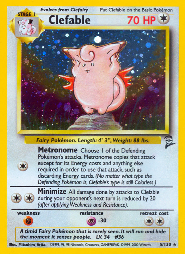 Clefable (5/130) [Base Set 2] | Tables and Towers