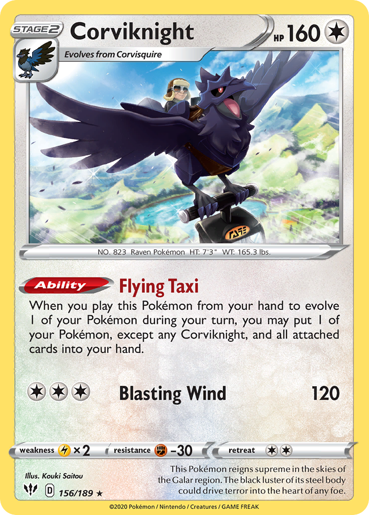 Corviknight (156/189) [Sword & Shield: Darkness Ablaze] | Tables and Towers