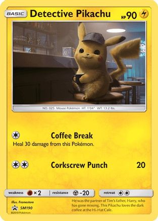 Detective Pikachu (SM190) [Sun & Moon: Black Star Promos] | Tables and Towers