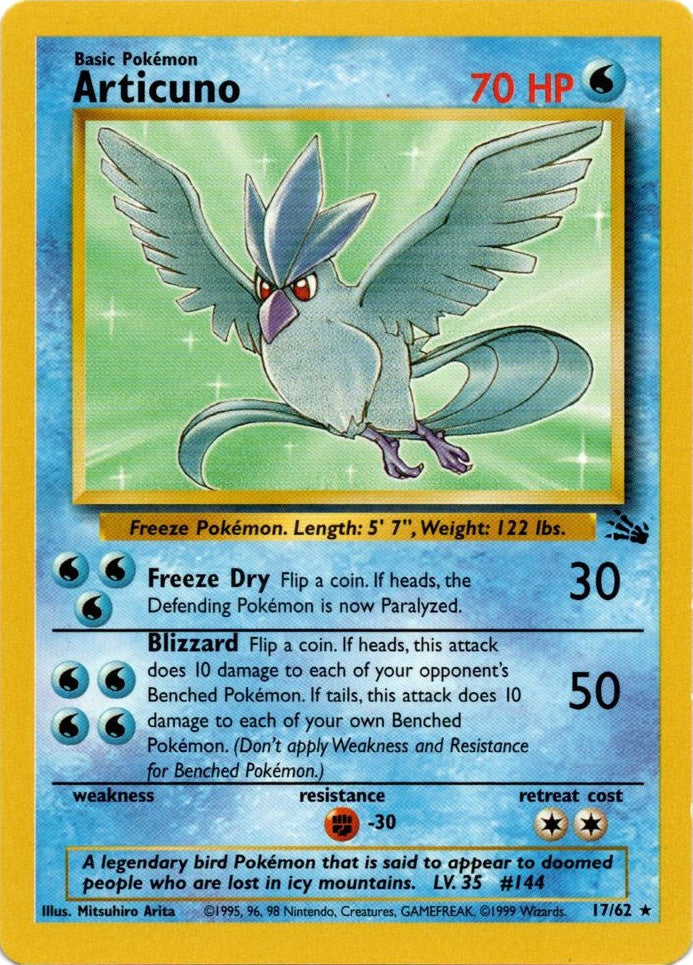 Articuno (17/62) [Fossil Unlimited] | Tables and Towers