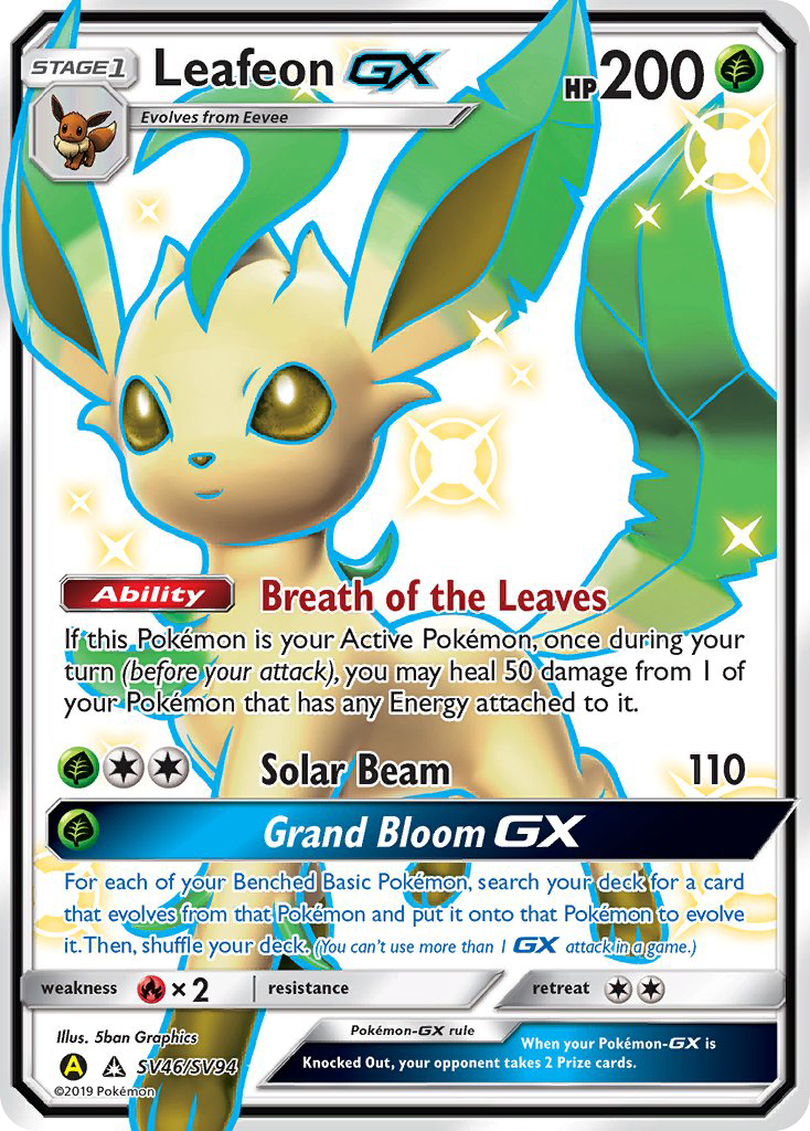 Leafeon GX (SV46/SV94) [Sun & Moon: Hidden Fates - Shiny Vault] | Tables and Towers