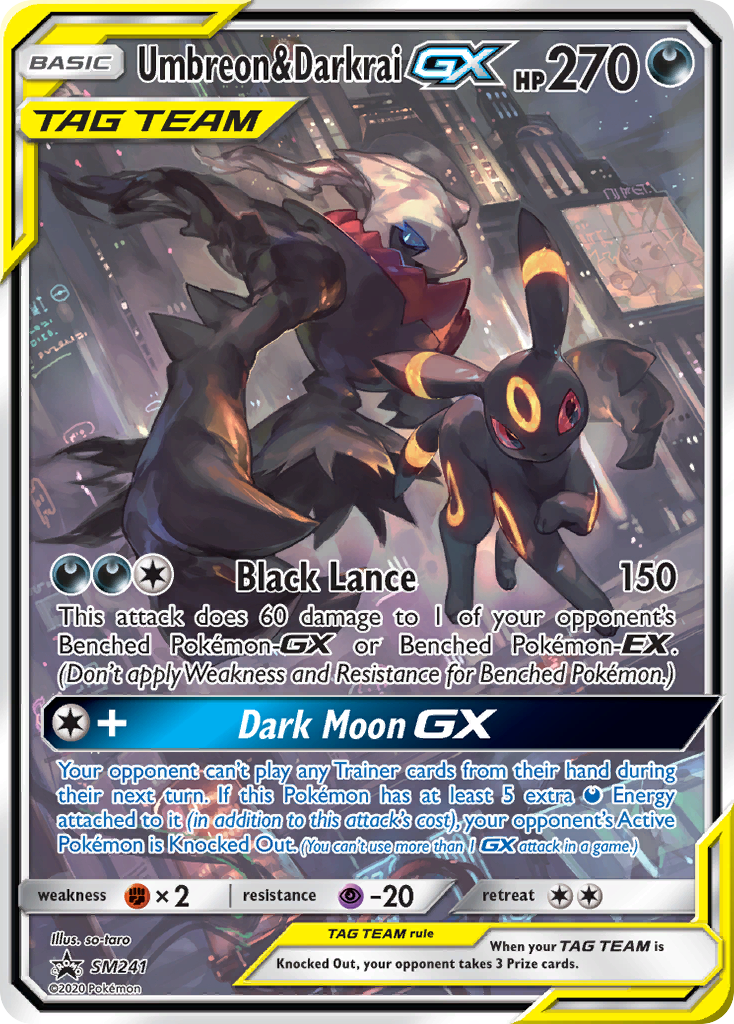 Umbreon & Darkrai GX (SM241) (Jumbo Card) [Sun & Moon: Black Star Promos] | Tables and Towers