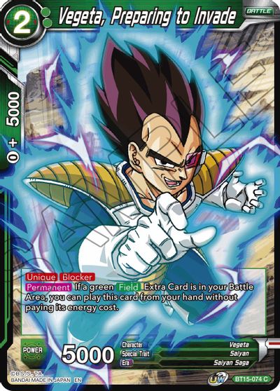 Vegeta, Preparing to Invade (BT15-074) [Saiyan Showdown] | Tables and Towers