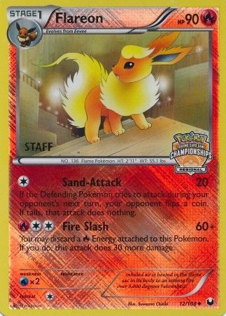 Flareon (12/108) (Regional Championship 2013 Promo Staff) [Black & White: Dark Explorers] | Tables and Towers