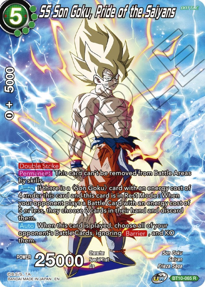 SS Son Goku, Pride of the Saiyans (BT10-065) [Theme Selection: History of Son Goku] | Tables and Towers