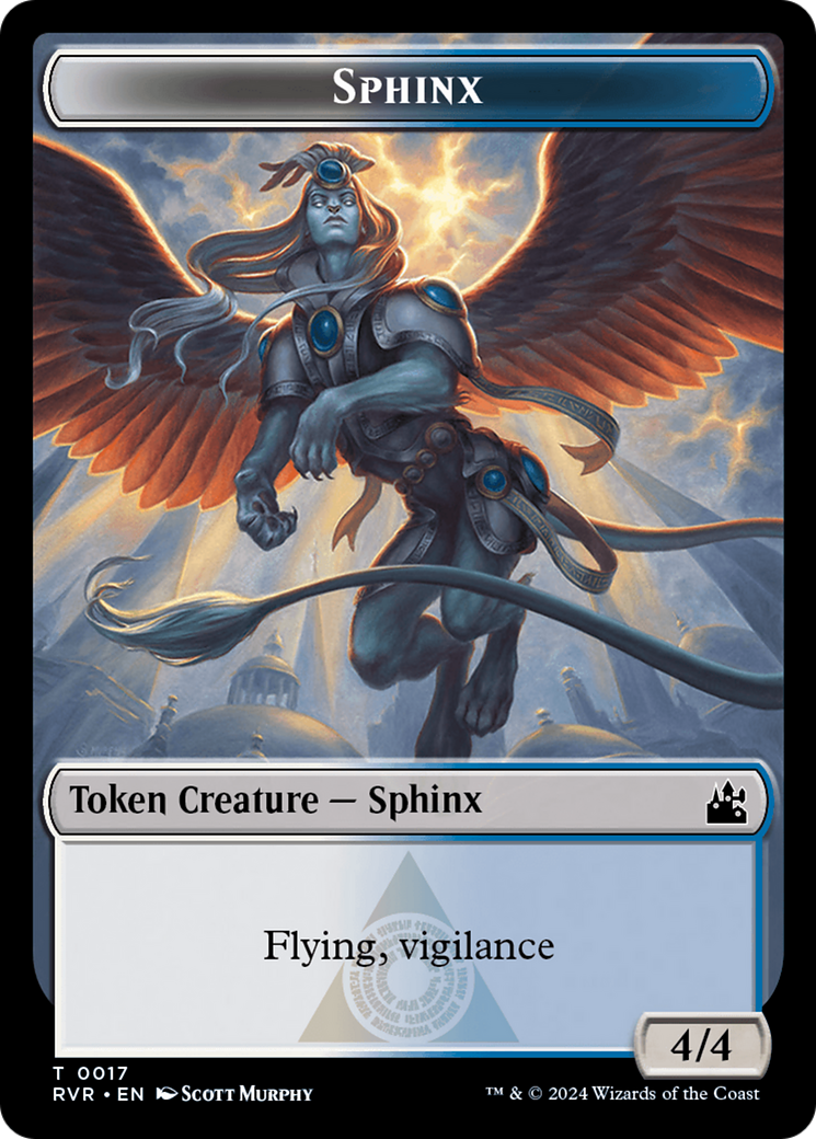 Bird // Sphinx Double-Sided Token [Ravnica Remastered Tokens] | Tables and Towers