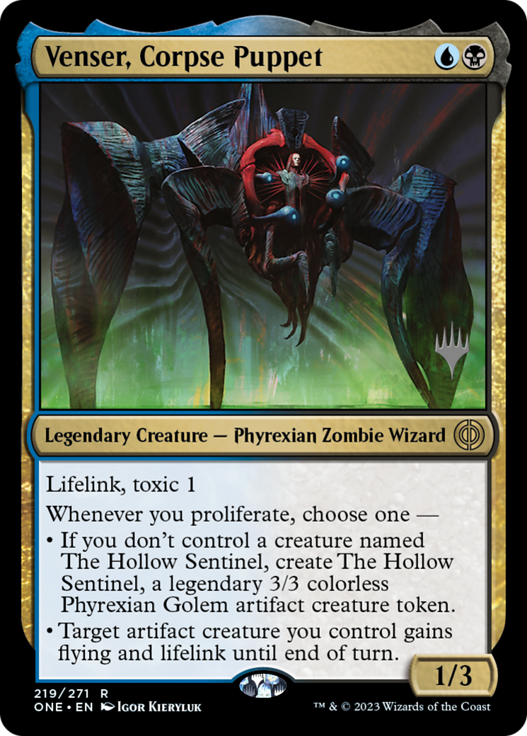 Venser, Corpse Puppet (Promo Pack) [Phyrexia: All Will Be One Promos] | Tables and Towers