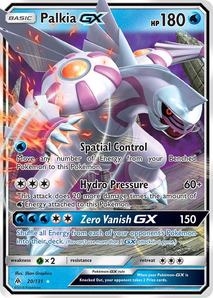 Palkia GX (20/131) [Sun & Moon: Forbidden Light] | Tables and Towers