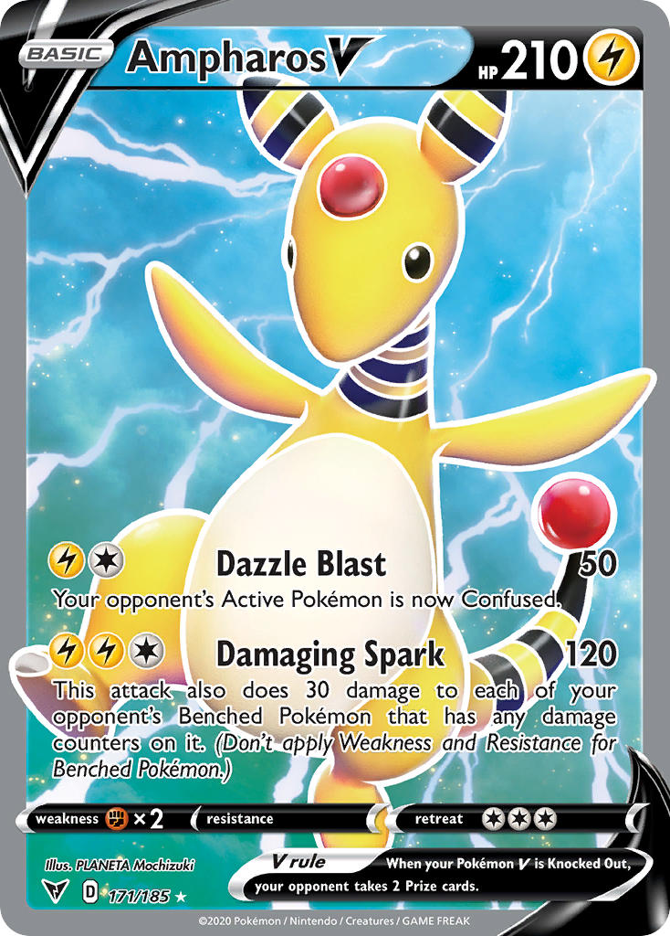 Ampharos V (171/185) [Sword & Shield: Vivid Voltage] | Tables and Towers