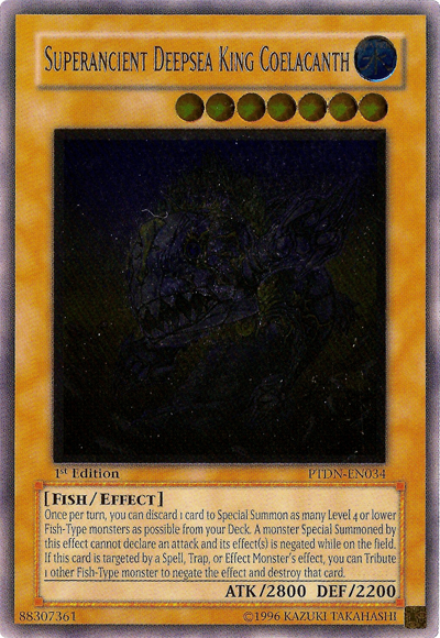 Superancient Deepsea King Coelacanth [PTDN-EN034] Ultimate Rare | Tables and Towers