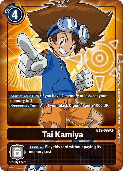 Tai Kamiya [BT2-089] (Buy-A-Box Promo) [Release Special Booster Ver.1.0 Promos] | Tables and Towers