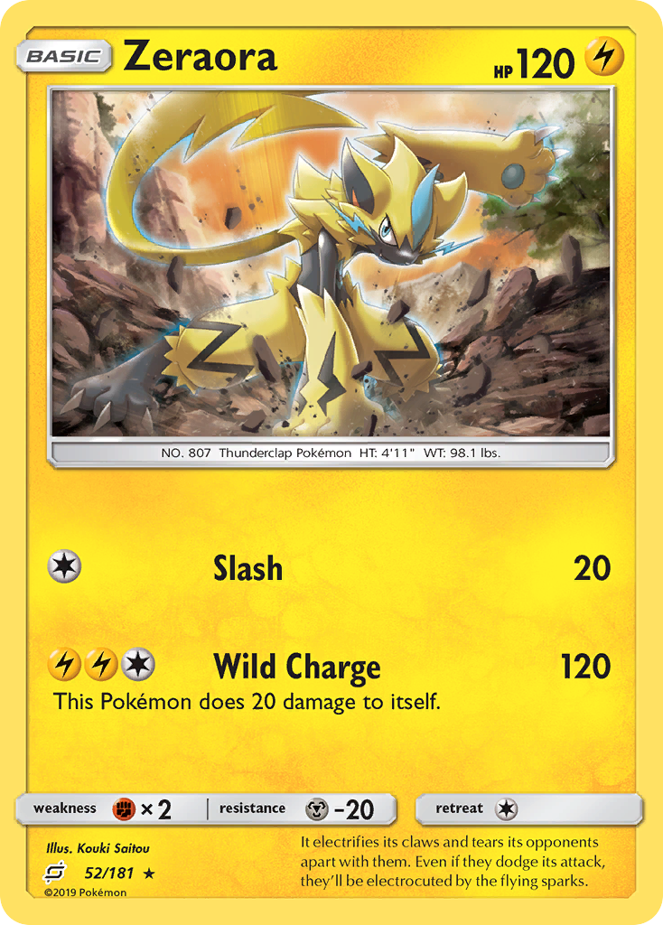 Zeraora (52/181) [Sun & Moon: Team Up] | Tables and Towers