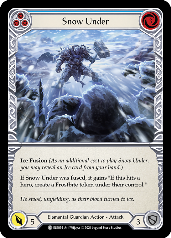 Snow Under (Blue) [ELE024] (Tales of Aria)  1st Edition Rainbow Foil | Tables and Towers