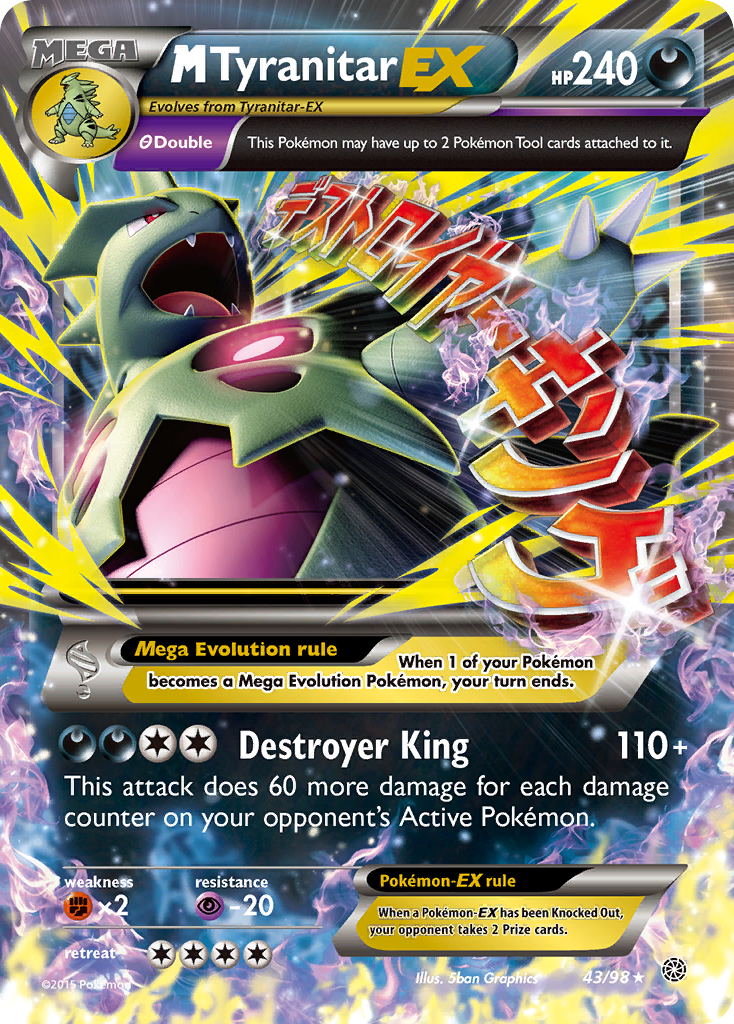 M Tyranitar EX (43/98) [XY: Ancient Origins] | Tables and Towers