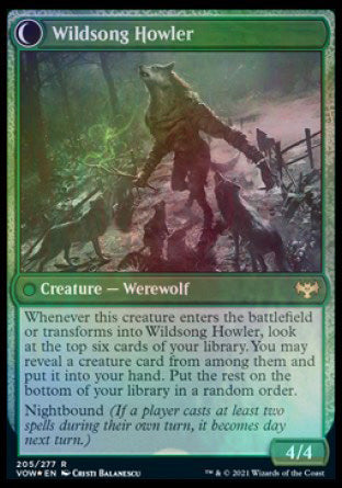 Howlpack Piper // Wildsong Howler [Innistrad: Crimson Vow Prerelease Promos] | Tables and Towers