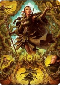 Nissa of Shadowed Boughs 2 Art Card [Zendikar Rising Art Series] | Tables and Towers