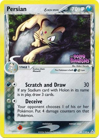 Persian (48/110) (Delta Species) (Stamped) [EX: Holon Phantoms] | Tables and Towers