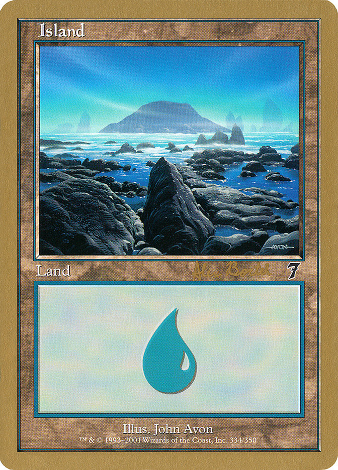 Island (ab334) (Alex Borteh) [World Championship Decks 2001] | Tables and Towers