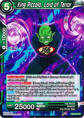 King Piccolo, Lord of Terror (Starter Deck - The Guardian of Namekians) (SD4-04) [Colossal Warfare] | Tables and Towers