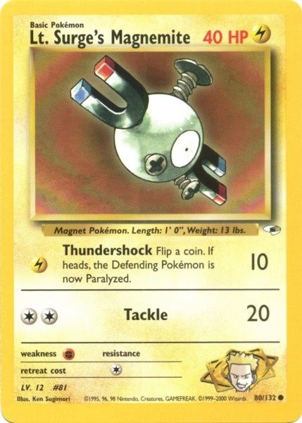 Lt. Surge's Magnemite (80/132) [Gym Heroes Unlimited] | Tables and Towers